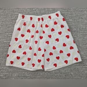 NWOT Unisex Cotton Red & Faint Yellow Heart Patterned Boxers/Boxer Shorts